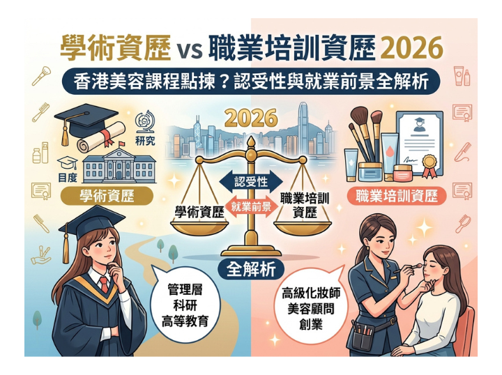學術資歷與職業培訓資歷分別 - 香港美容課程選擇 HKQF VTCT 認受性比較