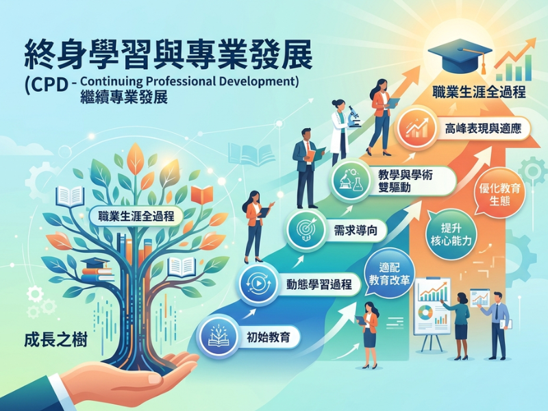 CPD概念圖：終身學習與專業發展